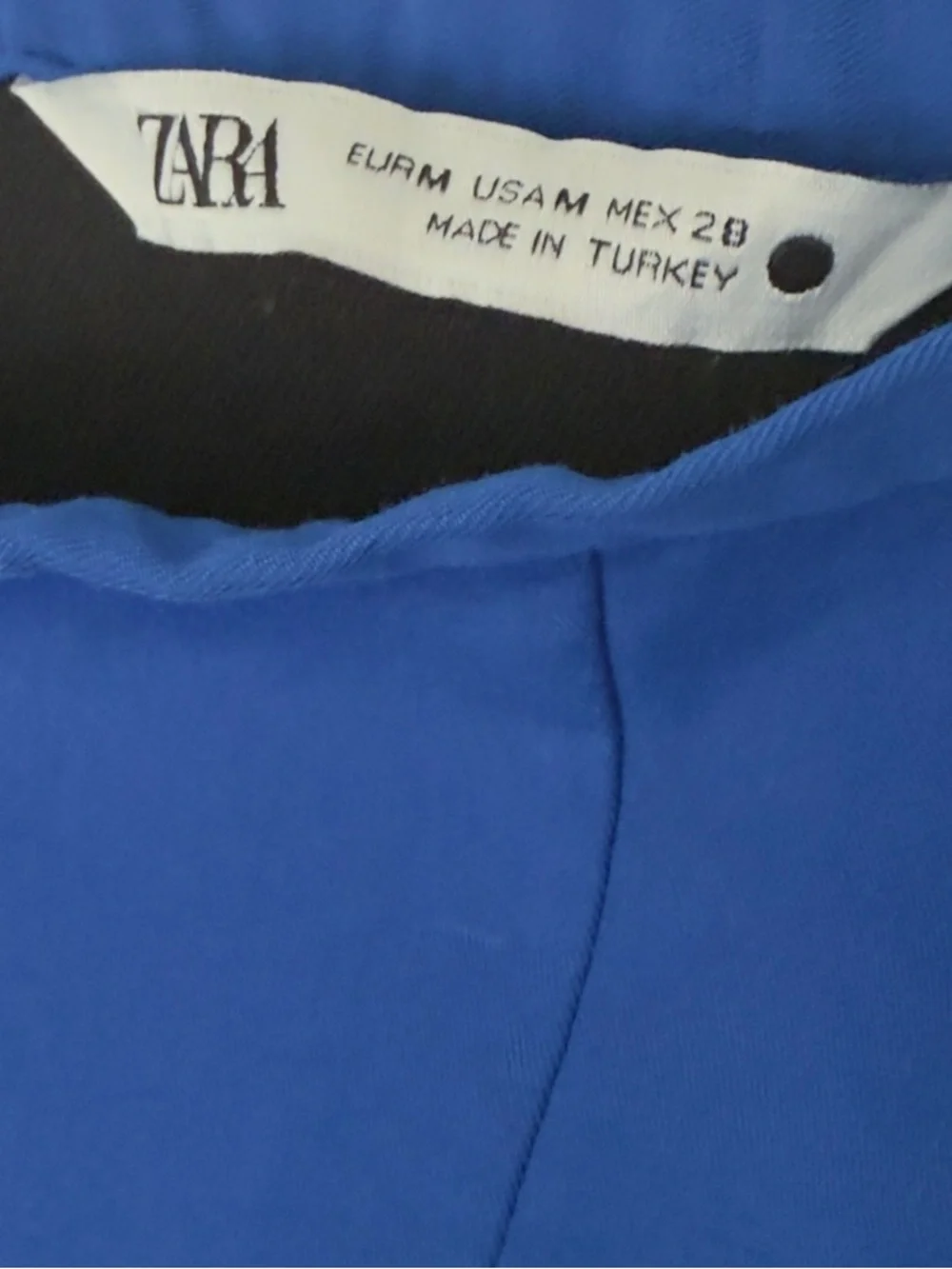 Zara Royal Blue Mini Skirt Size M | Dressy High Waisted Skirt | Going Out - Picture 7 of 8
